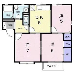 グレイスコートI【2階】の間取り