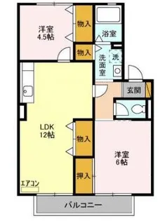 パレドソレイユ【2階】の間取り