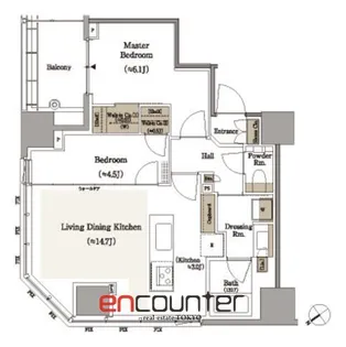 パークホームズ浜松町【14階】の間取り