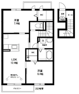 レフィシア【2階】の間取り