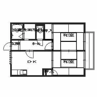 あしべハイツ【2階】の間取り