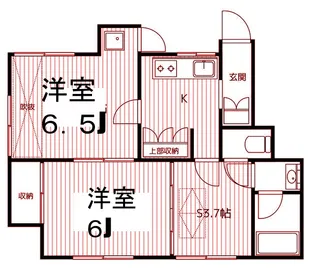 エースコーポ藤棚【1階】の間取り