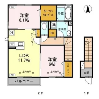 D-ROOM ラ・ペーシュ203【2階】の間取り
