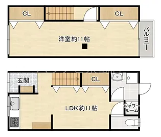 大阪府大阪市旭区今市2【一戸建】の間取り