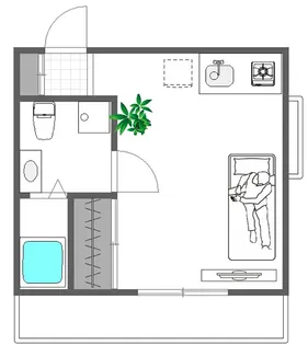 エバーグレース【1階】の間取り