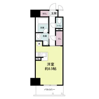 ドゥーエ立売堀【9階】の間取り