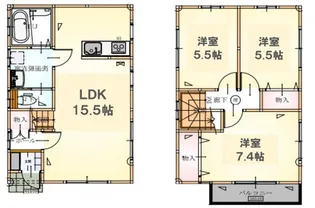 埼玉県川越市大字小室【一戸建】の間取り