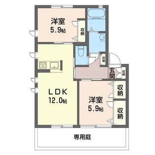 群馬県太田市岩松町【アパート】の間取り
