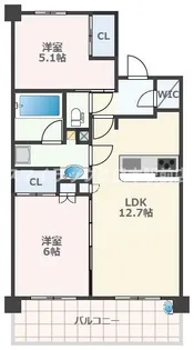 熊本県熊本市中央区西阿弥陀寺町【マンション】の間取り