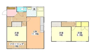 茨城県つくば市森の里【一戸建】の間取り