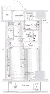 ガーラ・シティ深川森下【7階】の間取り