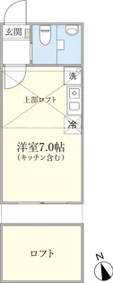 東京都中野区江原町1【アパート】の間取り