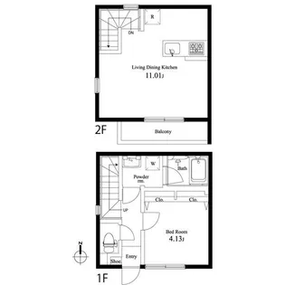 キングハウス三軒茶屋【1階】の間取り