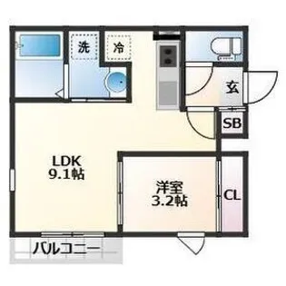 ソルテ二軒茶屋【3階】の間取り