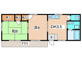 フローラ大久保【1階】の間取り