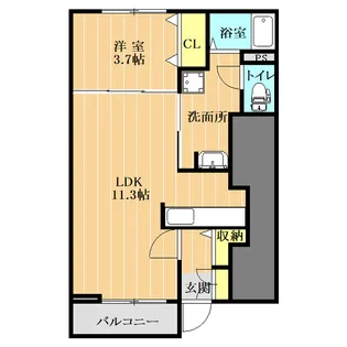 フリーデ・コウ【1階】の間取り