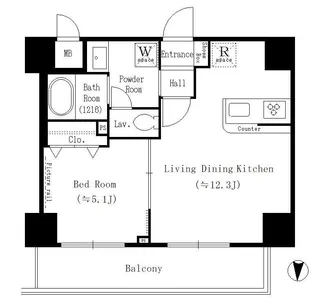 東京都江東区亀戸6【マンション】の間取り
