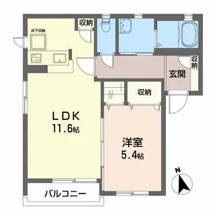 ピュアタウンD【1階】の間取り