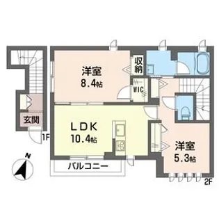 ヌーンリバー III【2階】の間取り