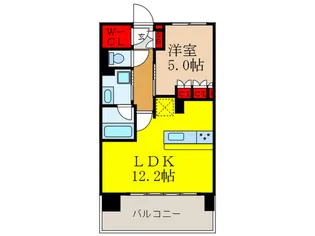 ユニハイムエクシア池田城南【5階】の間取り