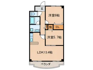 ファミール【4階】の間取り
