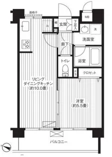ブランネージュ多摩川【4階】の間取り