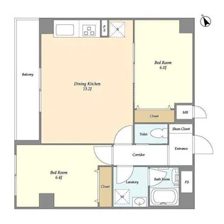 カルム浅草馬道【8階】の間取り