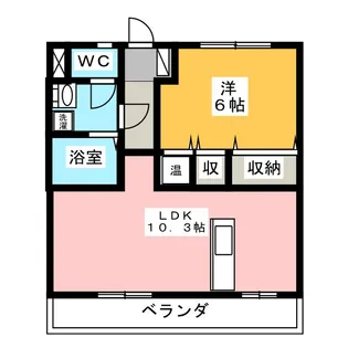 叶音IIWEST【3階】の間取り