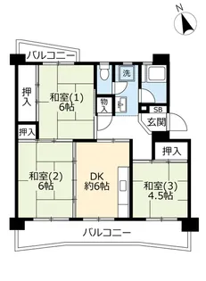 URひよどり台【3階】の間取り
