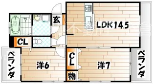 エスベランサ南小倉II【3階】の間取り