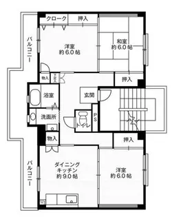 ビレッジハウス下島1号棟【2階】の間取り