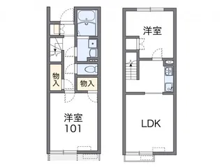 レオネクストトレジャーヒルI【1階】の間取り