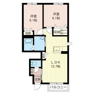 フレグランスII【1階】の間取り