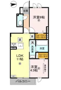 竜田テラス【1階】の間取り