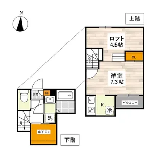 ADC平成駅西J21353【1階】の間取り