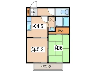 ボナールヤナセ【2階】の間取り