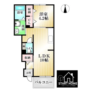 ルミナスあくいII【1階】の間取り