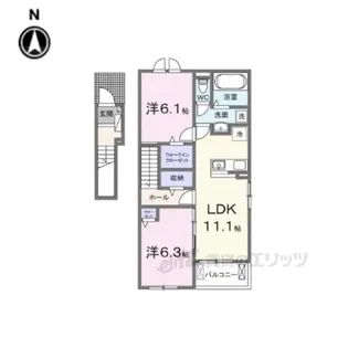 シルエーラセットB【2階】の間取り