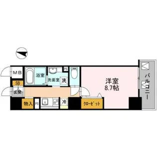 リヴィエール北梅田【6階】の間取り