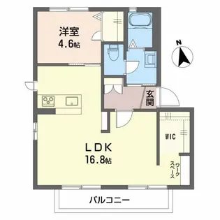 雪月花 月棟(B棟)【2階】の間取り