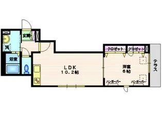 クレールメゾン多摩川【1階】の間取り