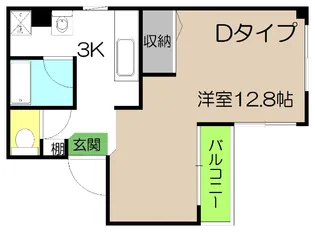 金子橋マンション【3階】の間取り