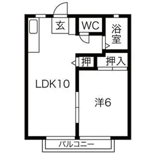 パナタウン杉ノ本B【2階】の間取り