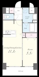 サンセール上本町【8階】の間取り