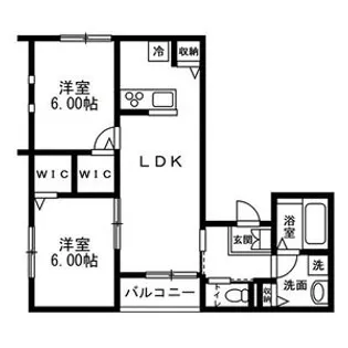 Luce B棟【2階】の間取り