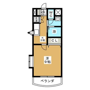 マンション芸濃【2階】の間取り
