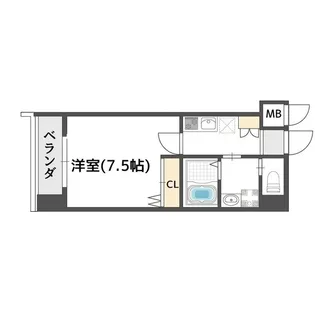 ウエンズ大阪城北【3階】の間取り