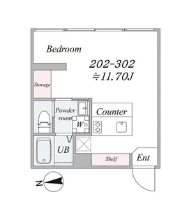 the trias345【2階】の間取り
