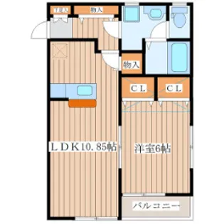 オリゾンG弐番館【2階】の間取り