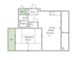 コーポ白鷺【3階】の間取り